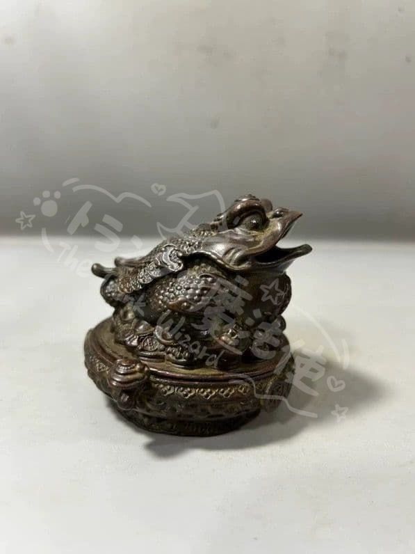 新年ギフト銅製 香炉 招財進宝 三足金蟾 薫香炉 茶道具 装飾品 工芸品