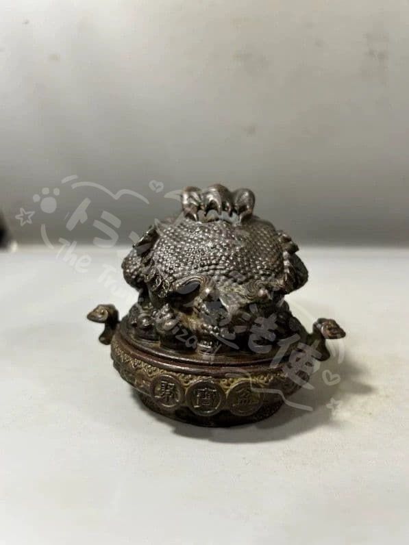 新年ギフト銅製 香炉 招財進宝 三足金蟾 薫香炉 茶道具 装飾品 工芸品