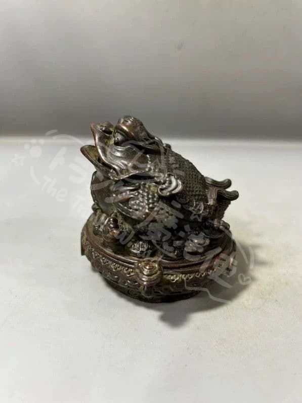 新年ギフト銅製 香炉 招財進宝 三足金蟾 薫香炉 茶道具 装飾品 工芸品