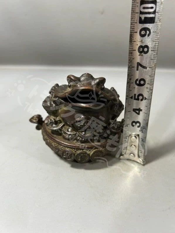 新年ギフト銅製 香炉 招財進宝 三足金蟾 薫香炉 茶道具 装飾品 工芸品