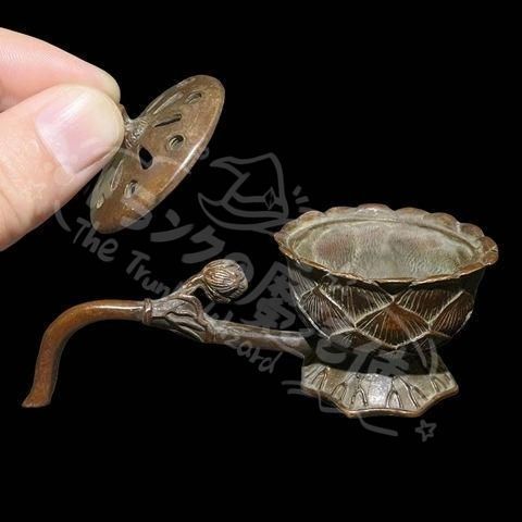 新年ギフト銅器 手に蓮華 蓮蓬 薫香炉 香道具 工芸品 美術品 置物