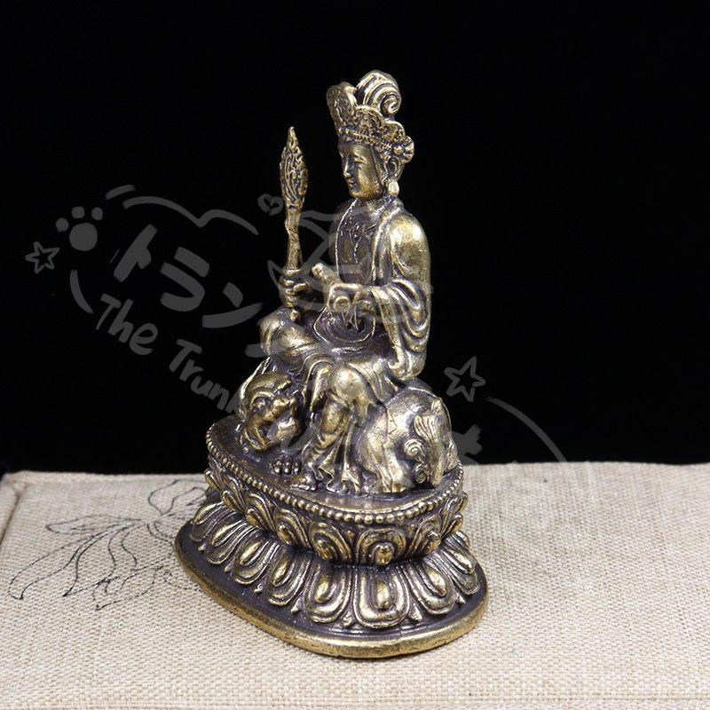 新年ギフト銅像 仏像 小仏像 文殊菩薩 観音菩薩 工芸品 置物