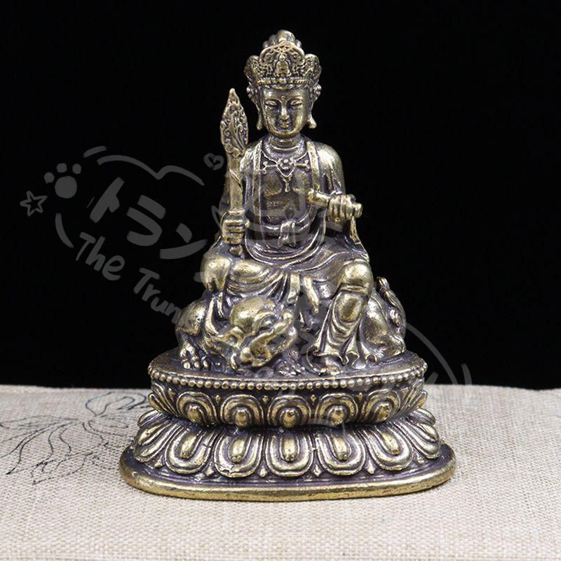 新年ギフト銅像 仏像 小仏像 文殊菩薩 観音菩薩 工芸品 置物