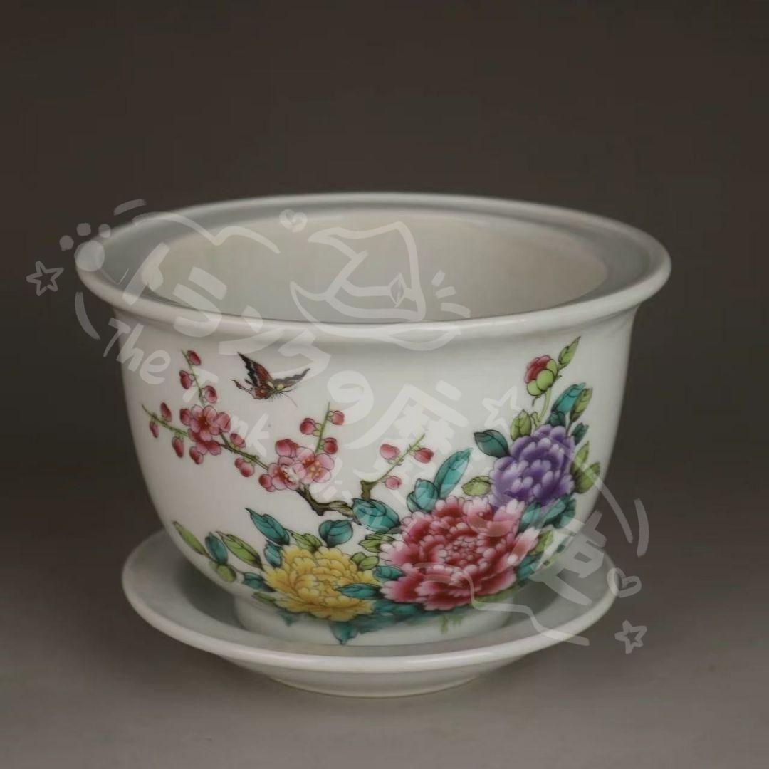 新年ギフトパステル春色いっぱいな園盆栽鉢 山野草鉢 多肉植物 植木鉢 小品大品陶器鉢置物