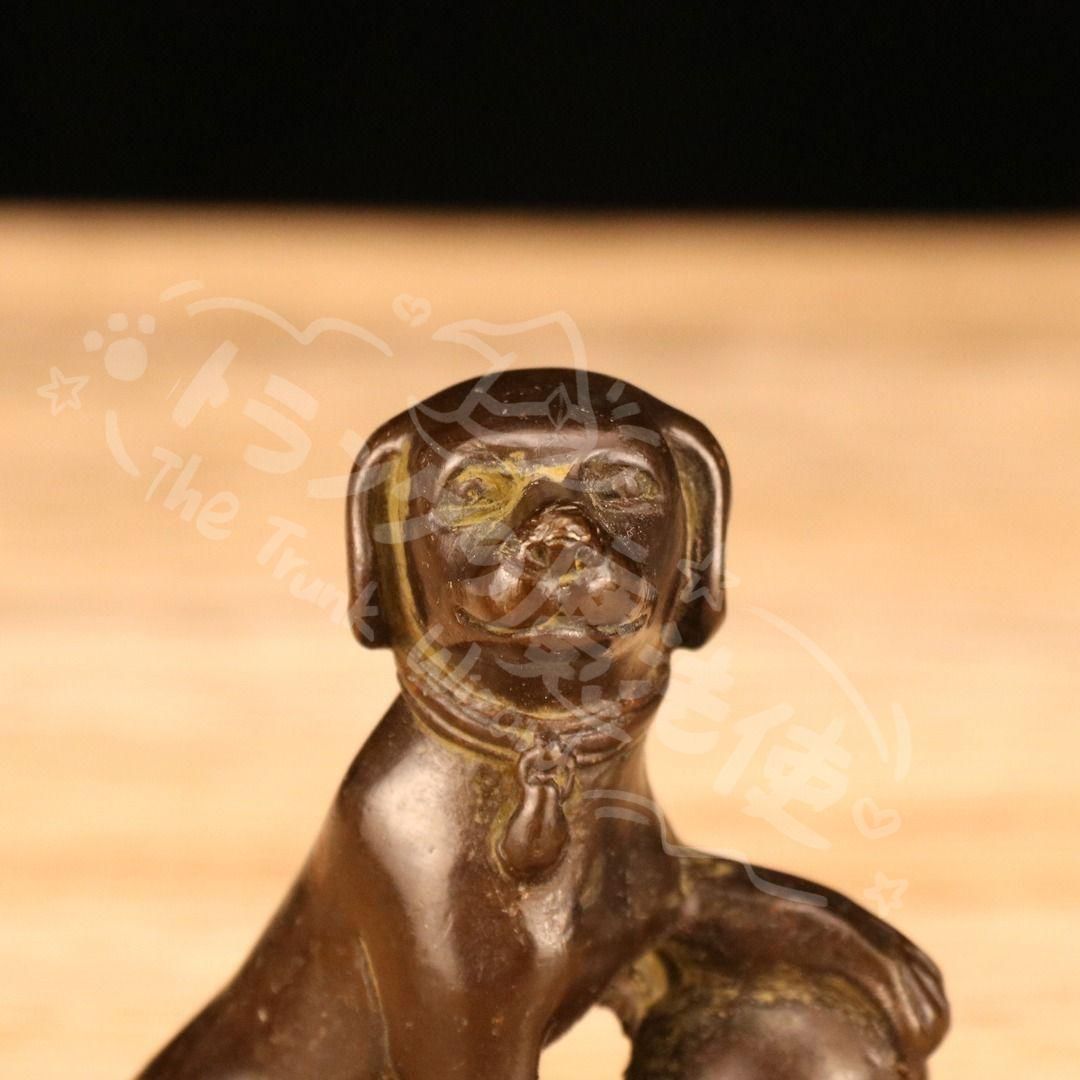 新年ギフト銅制 旺財狗 印章 刻印 文房用品 工芸品 置物CZW1207P1022