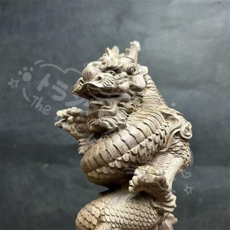 新年ギフト竜 木彫り 仏教美術 縁起物 開運風水 最新 招財 工芸品 装飾