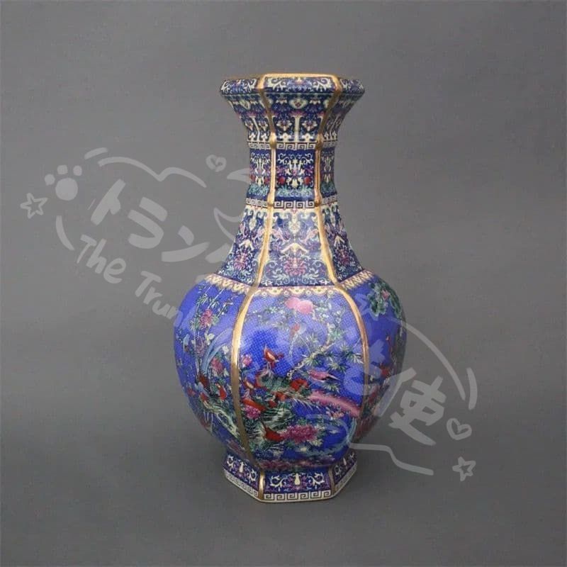 新年ギフト琺瑯彩賞瓶 花瓶 置物 景徳鎮 陶磁器 装飾品 現代