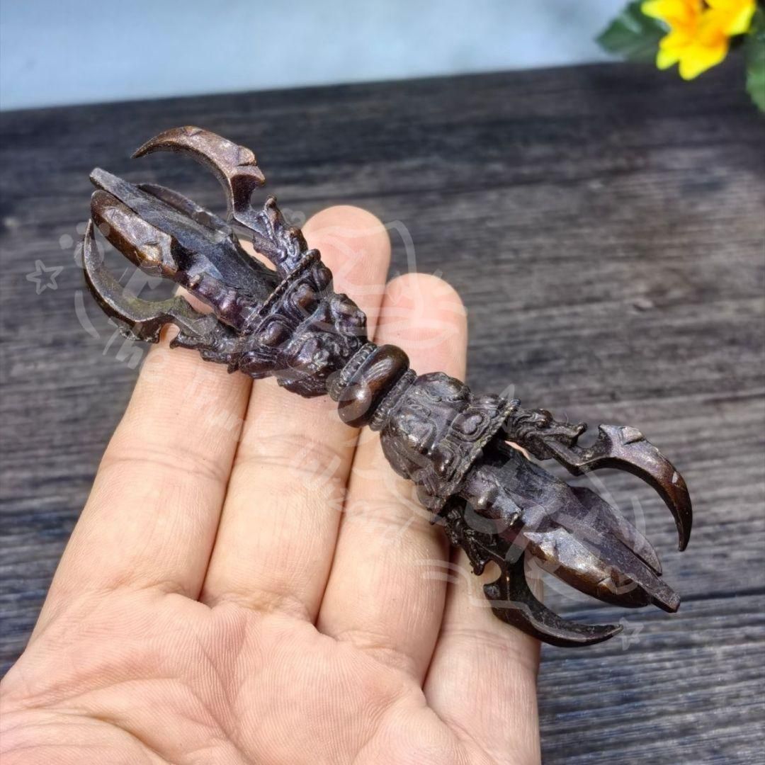 新年ギフト銅 細工 密宗多傑金剛法器 金剛杵 降魔杵 辟邪 開運風水