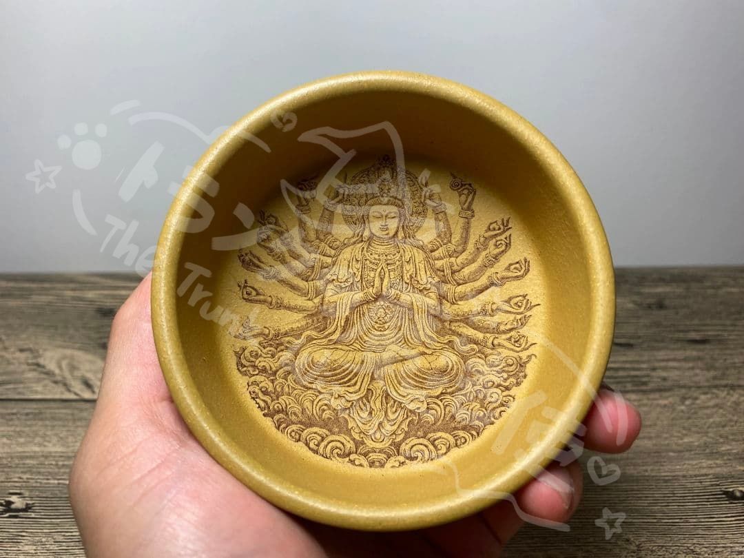 宜興紫砂 茶器 心経 千手観音湯飲み 茶道具 装飾品 工芸品 置物 新年ギフト宜興紫砂 茶器 心経 千手観音湯飲み 茶道具 装飾品 工芸品