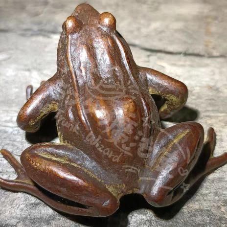 アンティーク　瑞峰工芸品　竹籠形銅器　蔦の葉　蛙 アンティーク 瑞峰工芸品 竹籠形銅器 蔦の葉 蛙