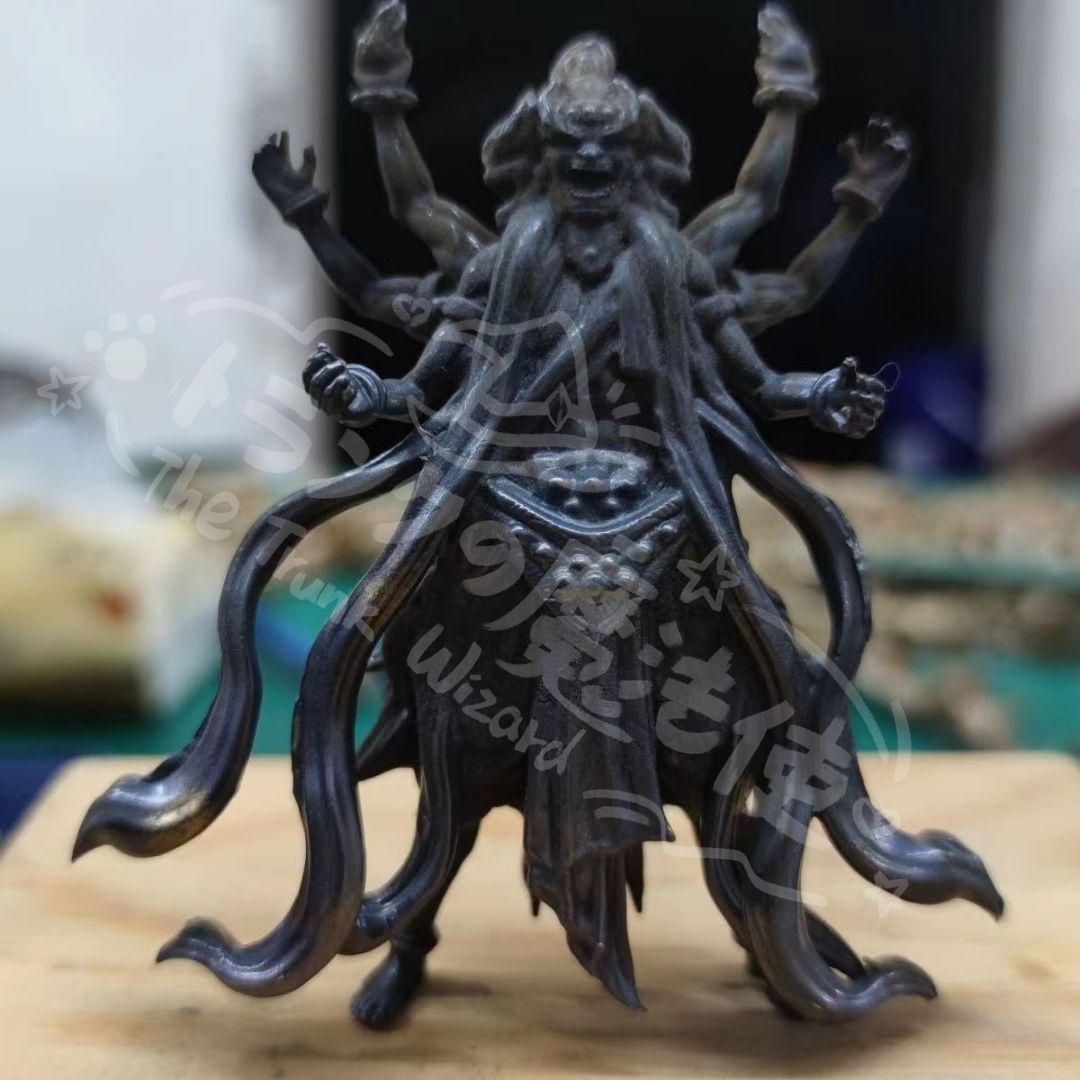 新年ギフト銅製 六臂三頭六道 非天阿修羅場 彫刻 工芸品美術品 置物