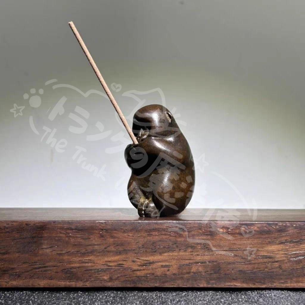 新年ギフトミニ 猿 茶道 香挿 香託 香道具 装飾品 工芸品 置物