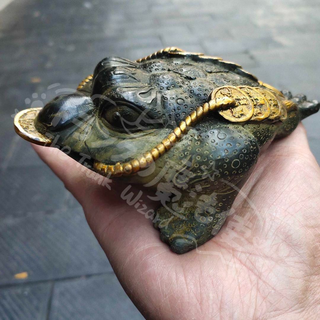 新年ギフト三本足 ヒキガエル 銅製 工芸品 美術品 置物