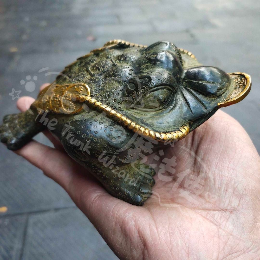 新年ギフト三本足 ヒキガエル 銅製 置物