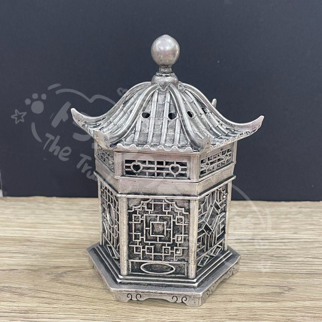 新年ギフト銅 細工 あずまや香炉 茶室 書斎アロマ炉 装飾品 置物