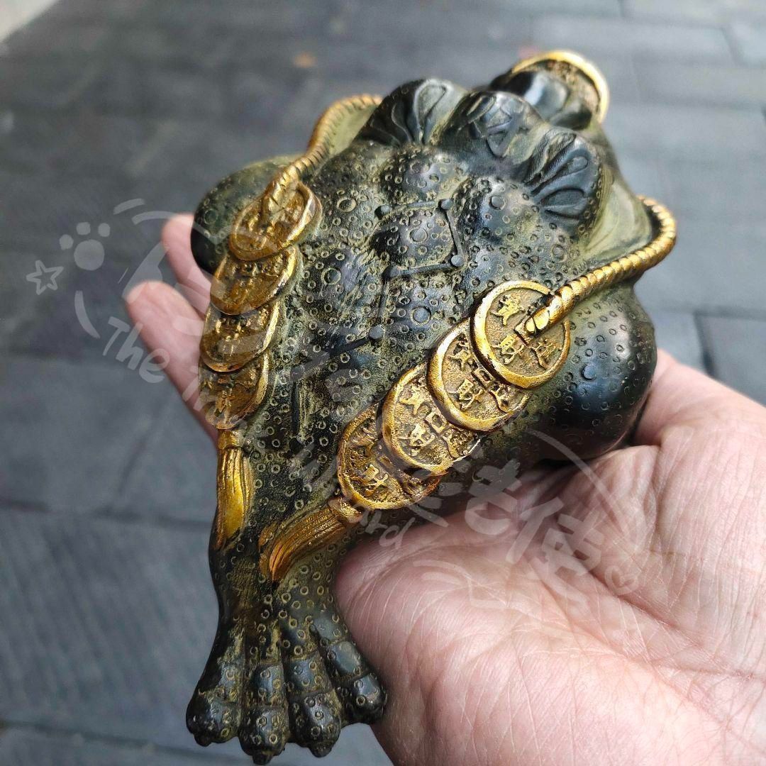  新年ギフト三本足 ヒキガエル 銅製 置物 金属工芸 工芸品