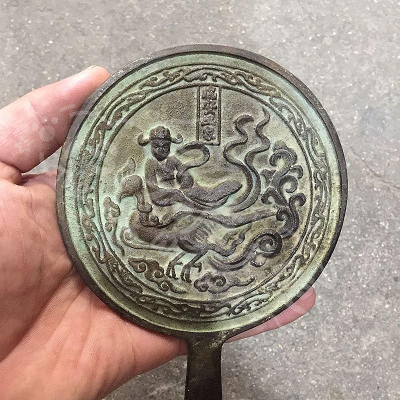 新年ギフト銅器 鶴 銅鏡 装飾品 置物