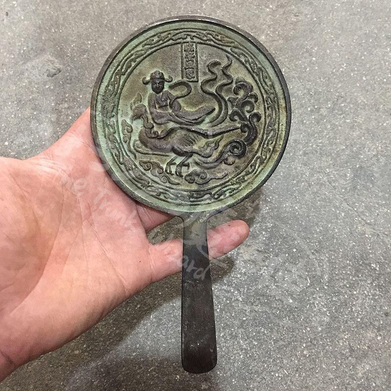 新年ギフト銅器 鶴 銅鏡 装飾品 工芸品 美術品 置物CZW1207P495 - メルカリ