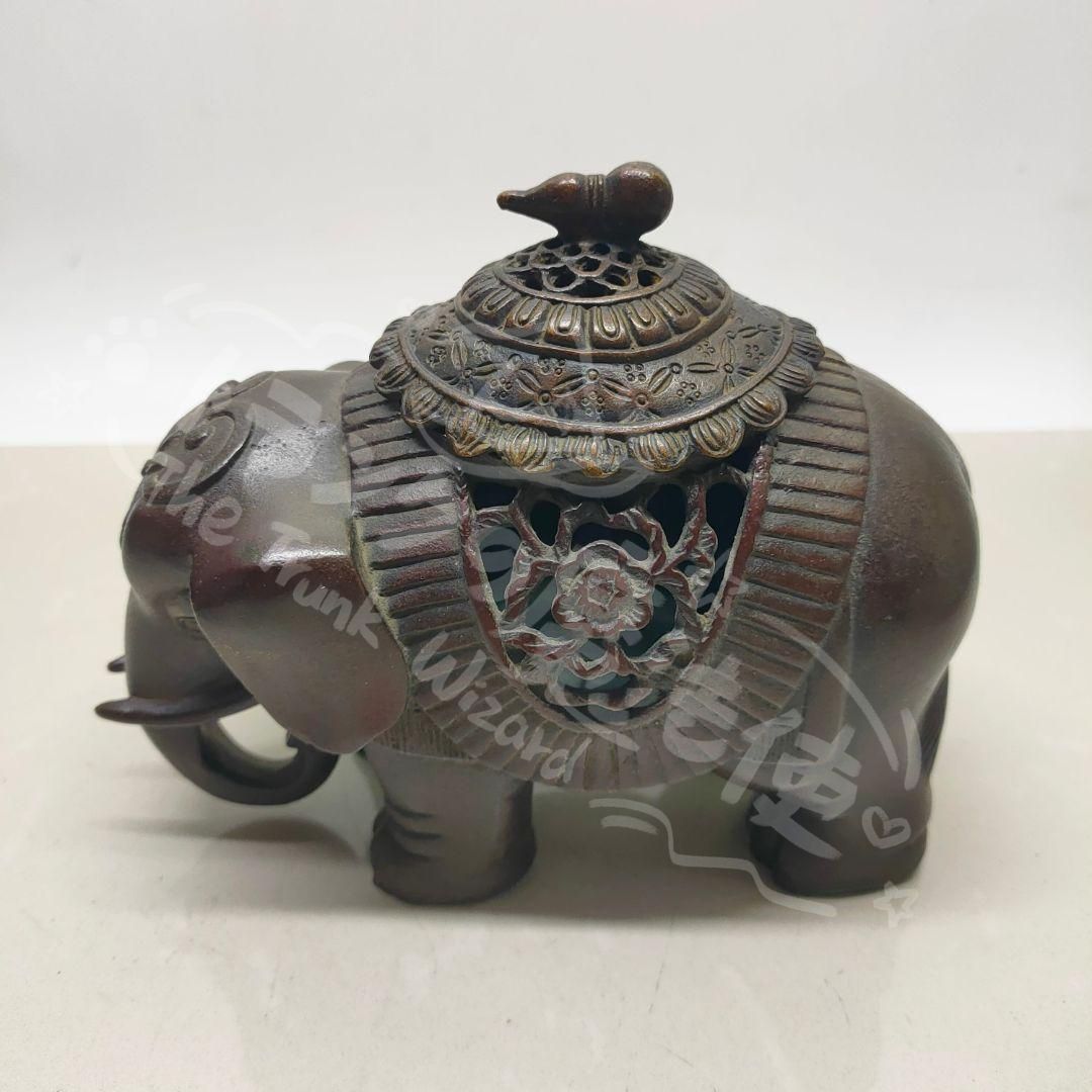 新年ギフトめでたい如意銅象 香炉 銅香炉 工芸品 美術品 置物