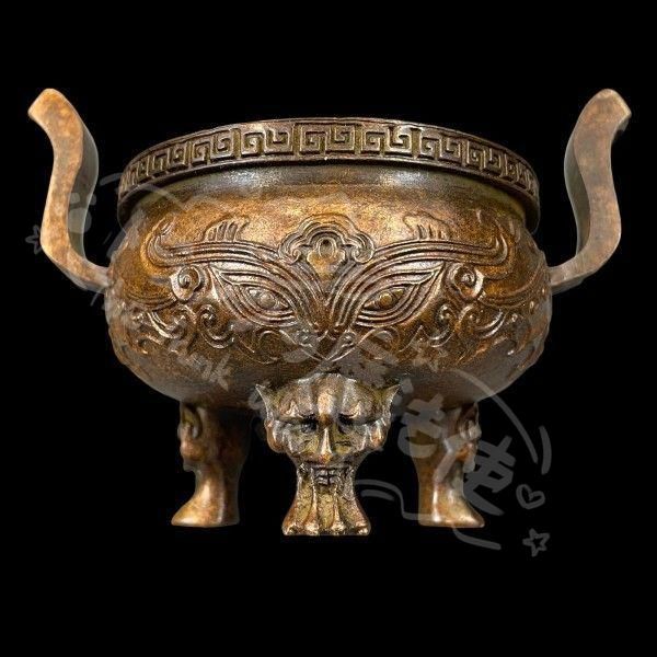 新年ギフト瑞獣 三足両耳 香炉 現代工芸品 美術品 置物CZW1207P767