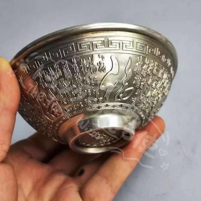 新年ギフト百福碗 茶碗 茶道具 招財進宝銅碗 博古架 装飾品 置物