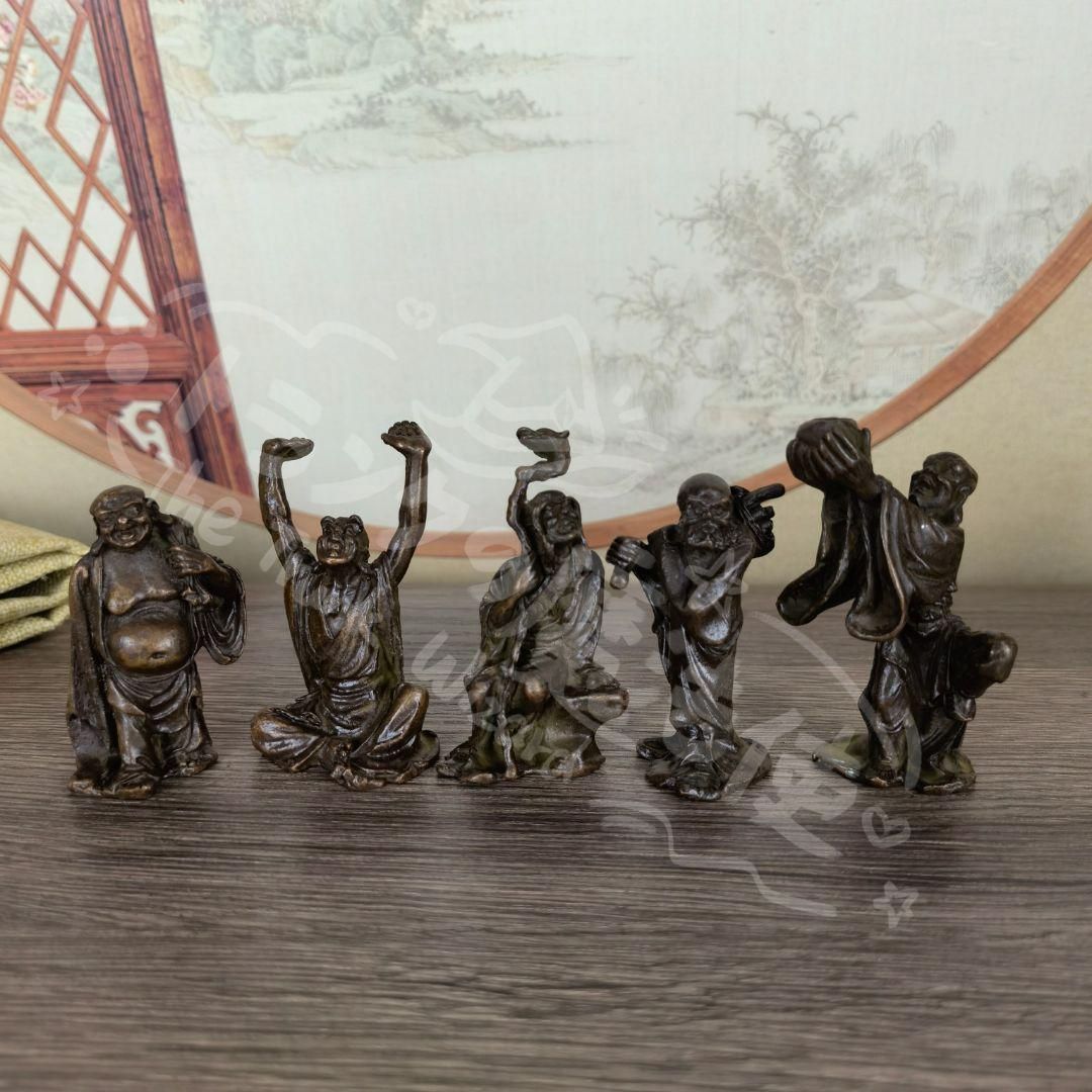 新年ギフト仏教美術 仏像 十八羅漢 小仏像 銅製 銅器CZW1207P208