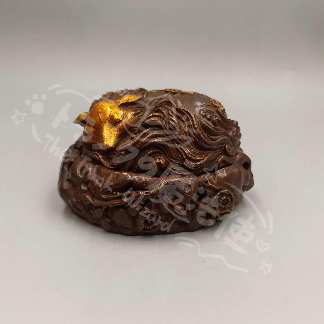 新年ギフト銅細工 九尾狐薫香炉 吉祥九尾狐 茶室禅意薫香炉 装飾品 置物