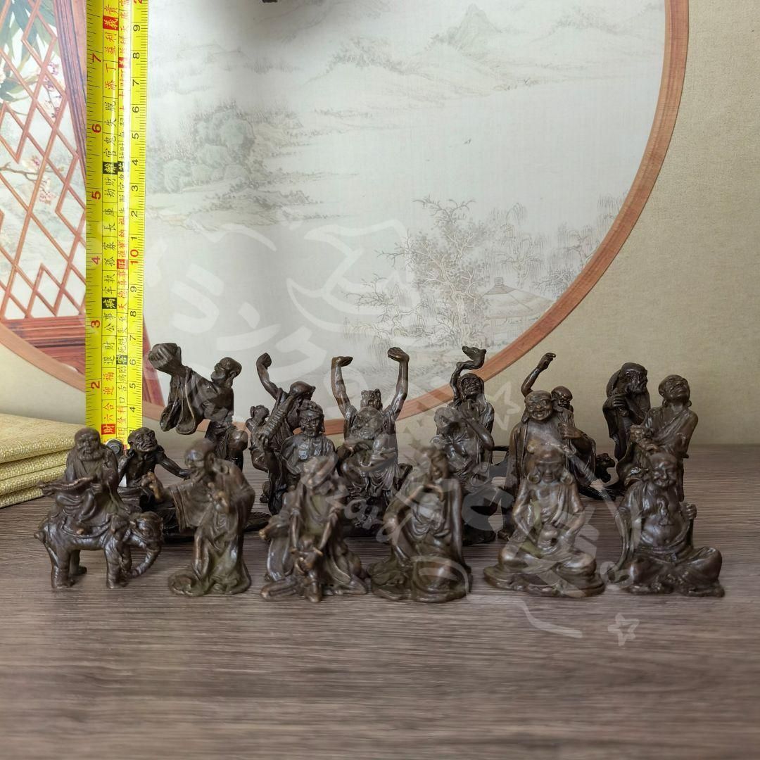 新年ギフト仏教美術 仏像 十八羅漢 小仏像 銅製 銅器CZW1207P208