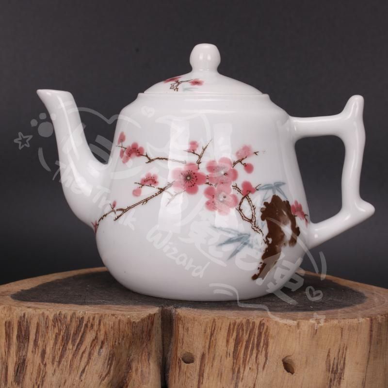 新年ギフト両面梅の花壺 中国茶器 景徳鎮 工芸品 美術品 置物