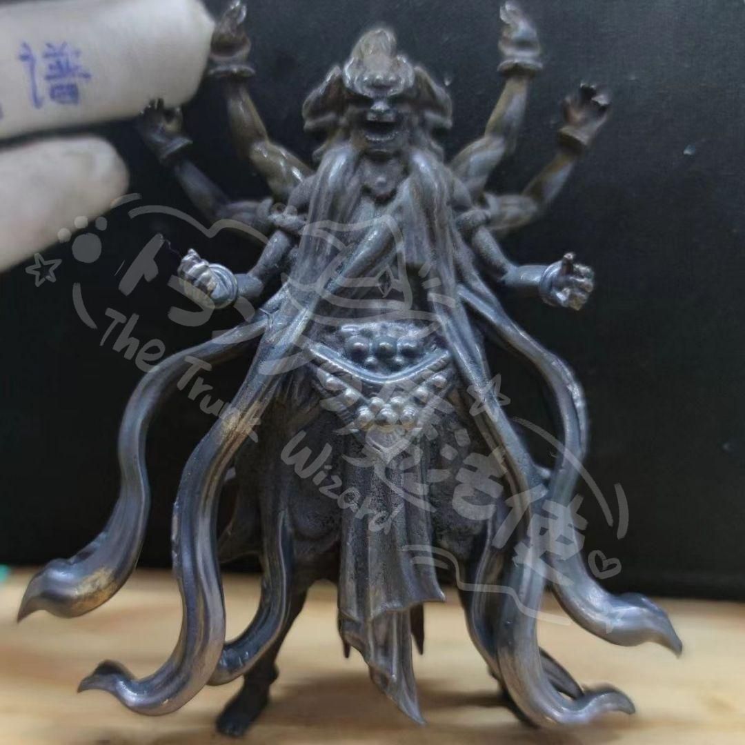 新年ギフト銅製 六臂三頭六道 非天阿修羅場 彫刻 工芸品美術品 置物