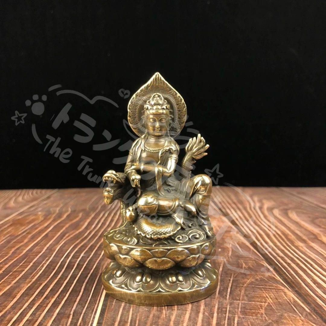新年ギフト銅製 仏像 騎龍観音像 開運 風水 招財 置物 工芸品