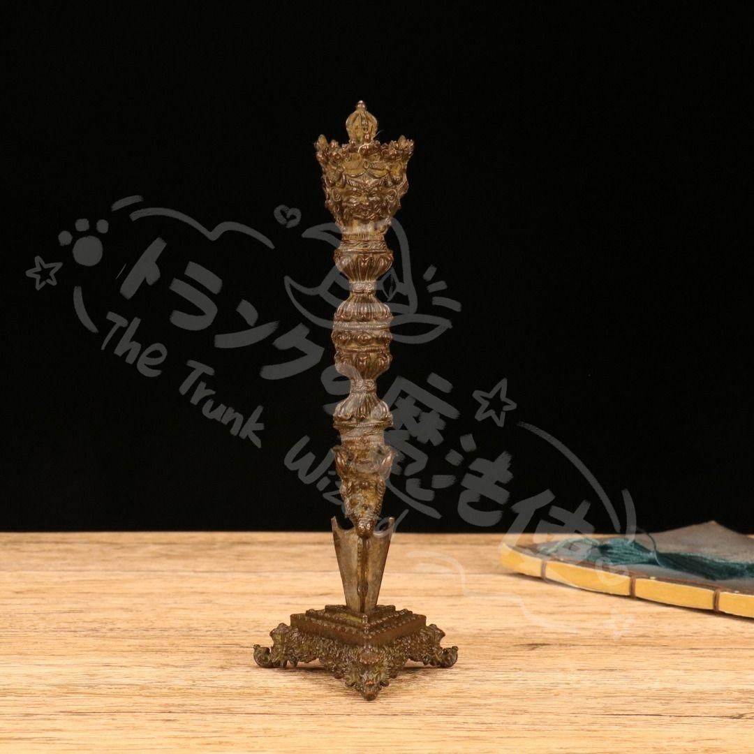 銅製 法器 象鼻金剛降魔杵 招財 辟邪 開運 装飾品 工芸品 置物 新年ギフト銅製 法器 金剛杵 降魔杵 仏具 鎮宅 辟邪 開運風水 招財