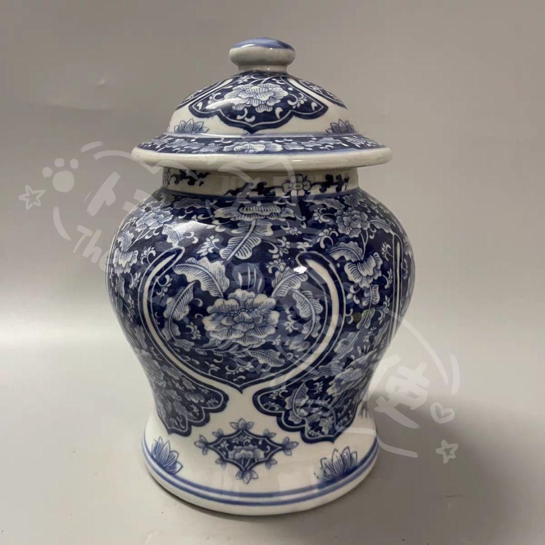 新年ギフト清末期青花磁器将軍壺 景徳鎮 陶磁器 装飾品 現代工芸品