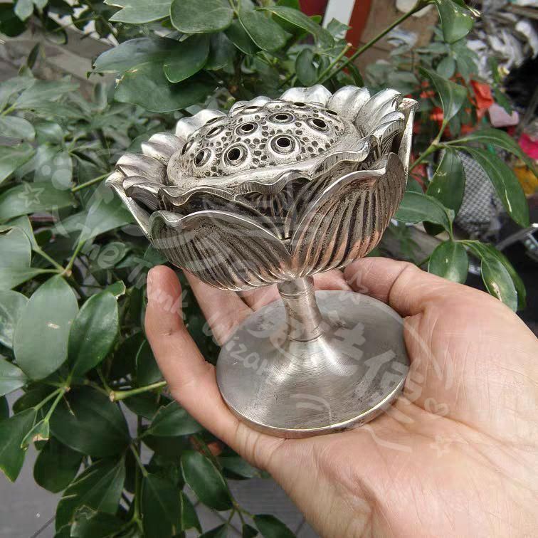 新年ギフト銅製 香炉 宝蓮灯薫香炉 蓮華香炉 茶道具 香道具 装飾品 工芸品 置物