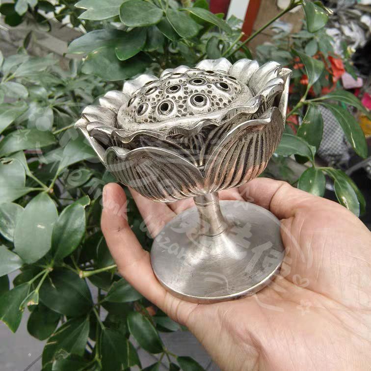新年ギフト銅製 香炉 宝蓮灯薫香炉 蓮華香炉 茶道具 香道具 装飾品 置物