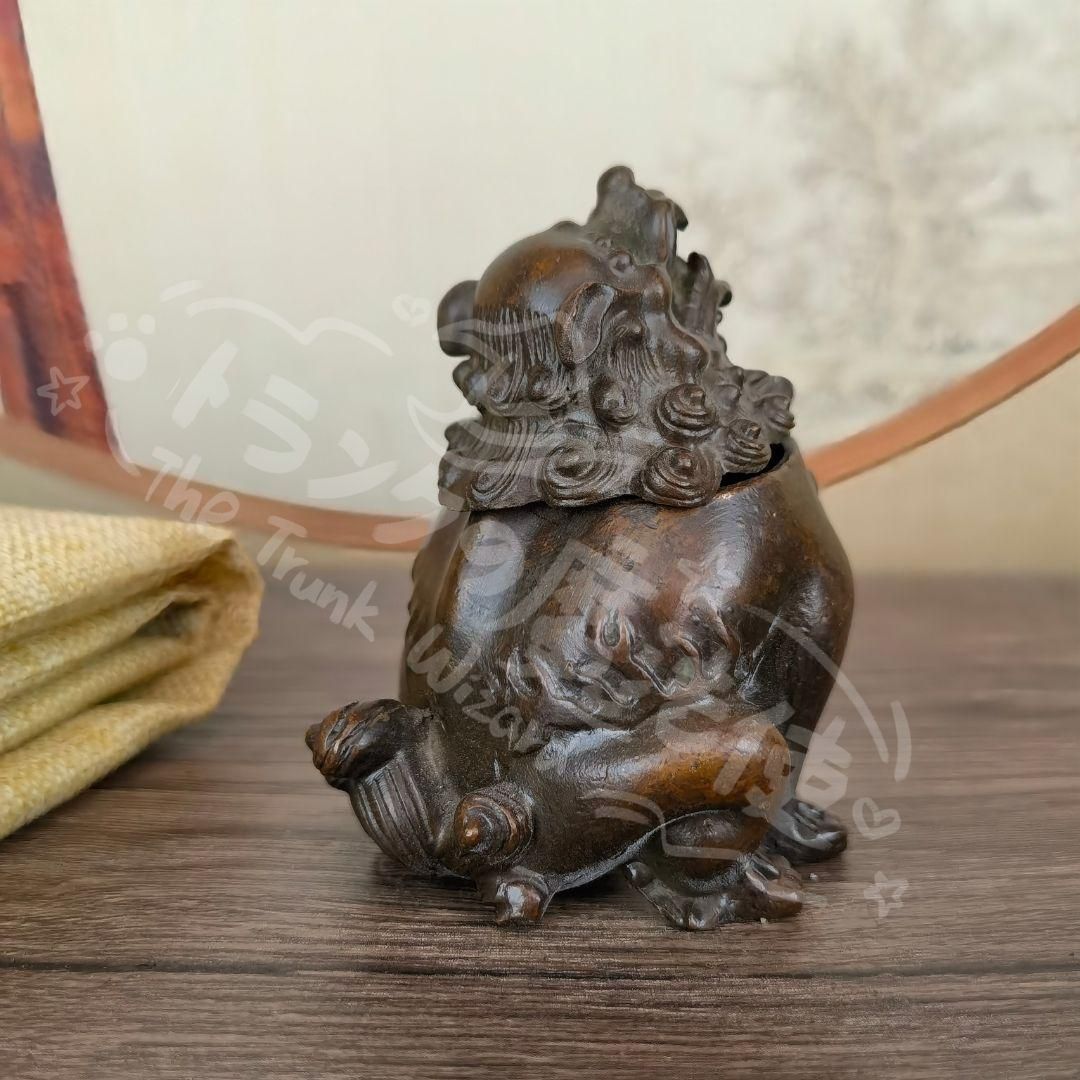 新年ギフト瑞獣が天にかって吼える獅子香炉 工芸品美術品 置物