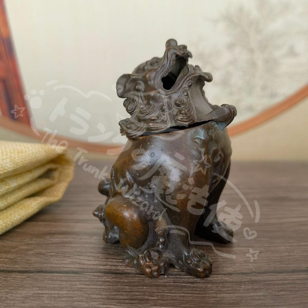 新年ギフト瑞獣が天にかって吼える獅子香炉 工芸品美術品 置物