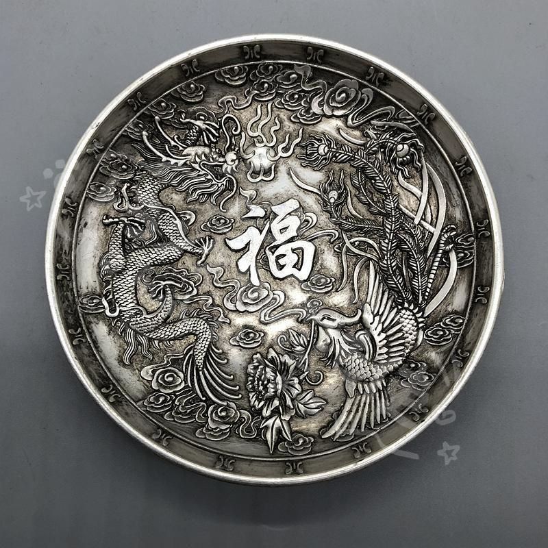 新年ギフト銅器 龍鳳盤 装飾品 工芸品美術品 置物CZW1207P791 - メルカリ
