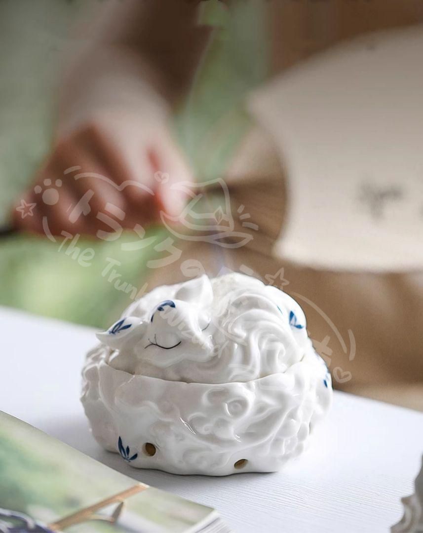 新年ギフト九尾狐の焼物 香炉 香道具蓋置 置物CZW1207P675 - メルカリ