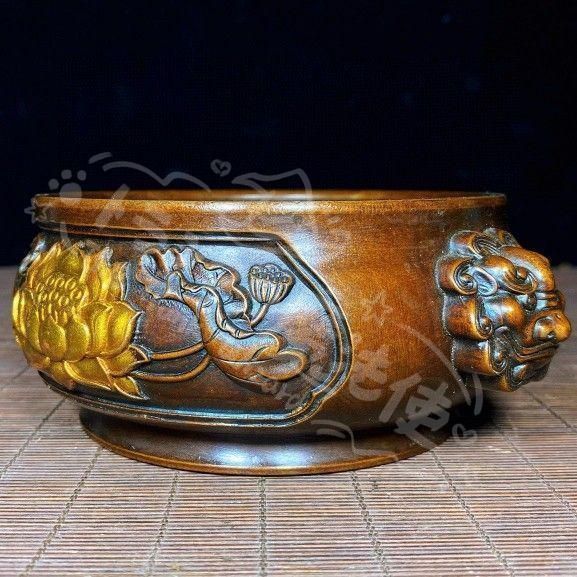 新年ギフト蓮の花炉 銅細工 茶道具 香道具 装飾品 工芸品 美術品 置物