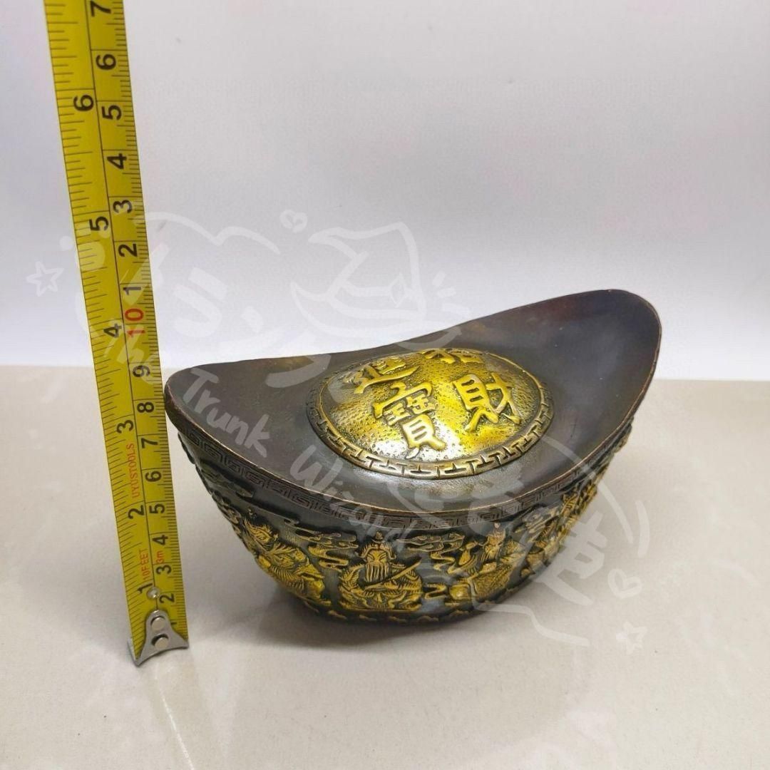 新年ギフト銅制 五路財神元宝 聚宝盆 招財進宝 応接間 博古架 装飾品