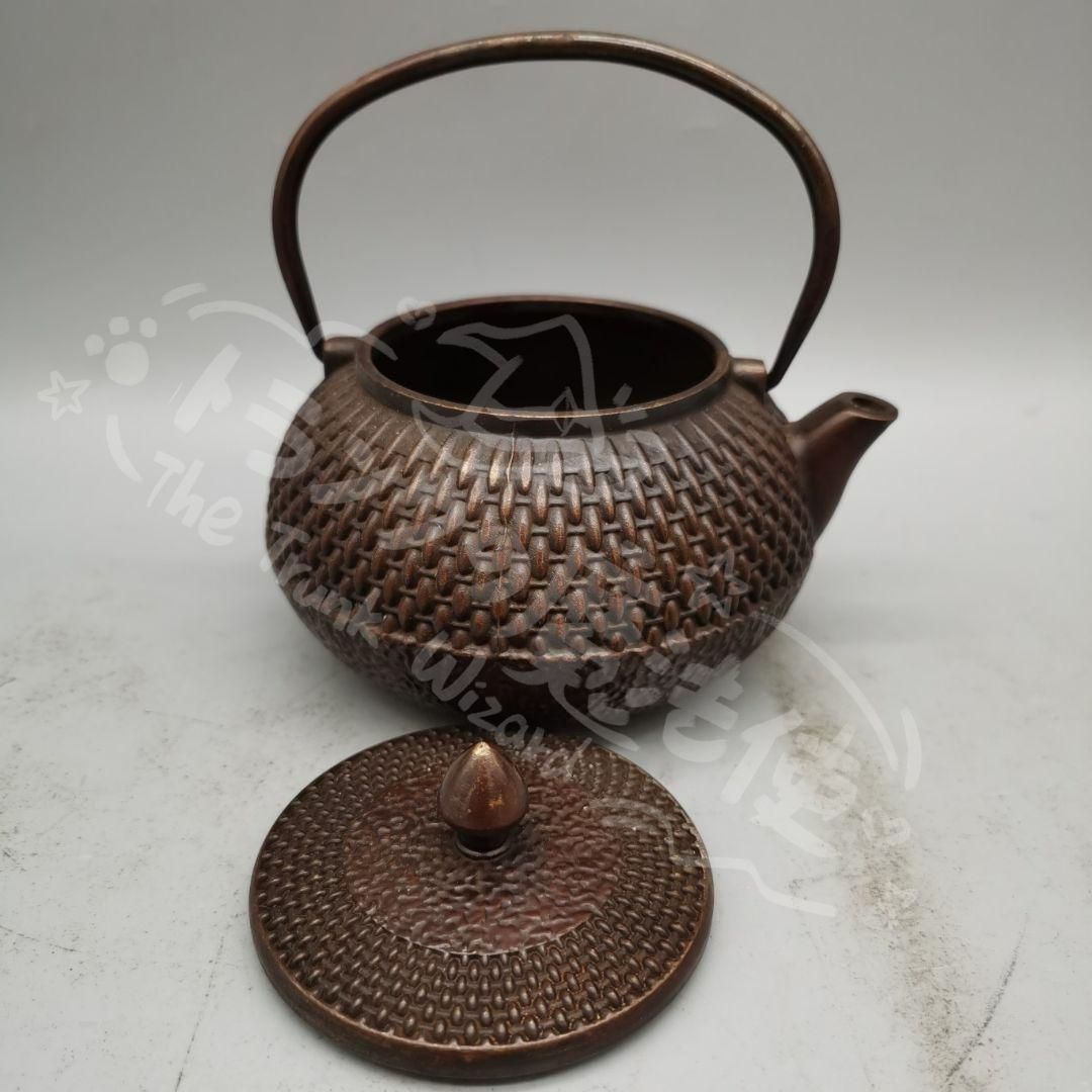 新年ギフト銅製 禅意茶壺 提梁壺 煎茶器 茶道具 工芸品 置物