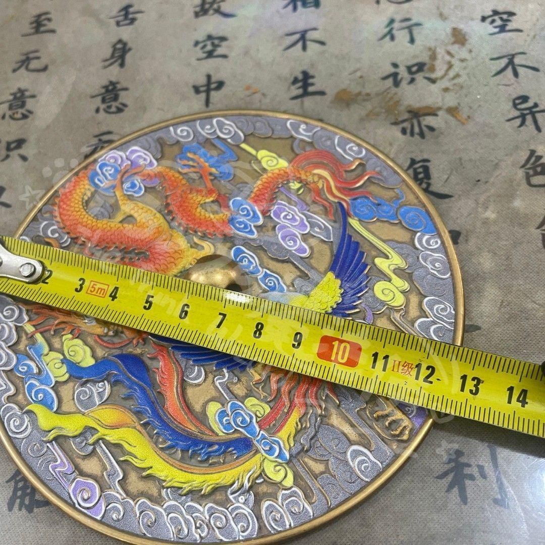 新年ギフト銅鏡 龍鳳鏡 家 玄関 リビング 装飾品 工芸品 置物
