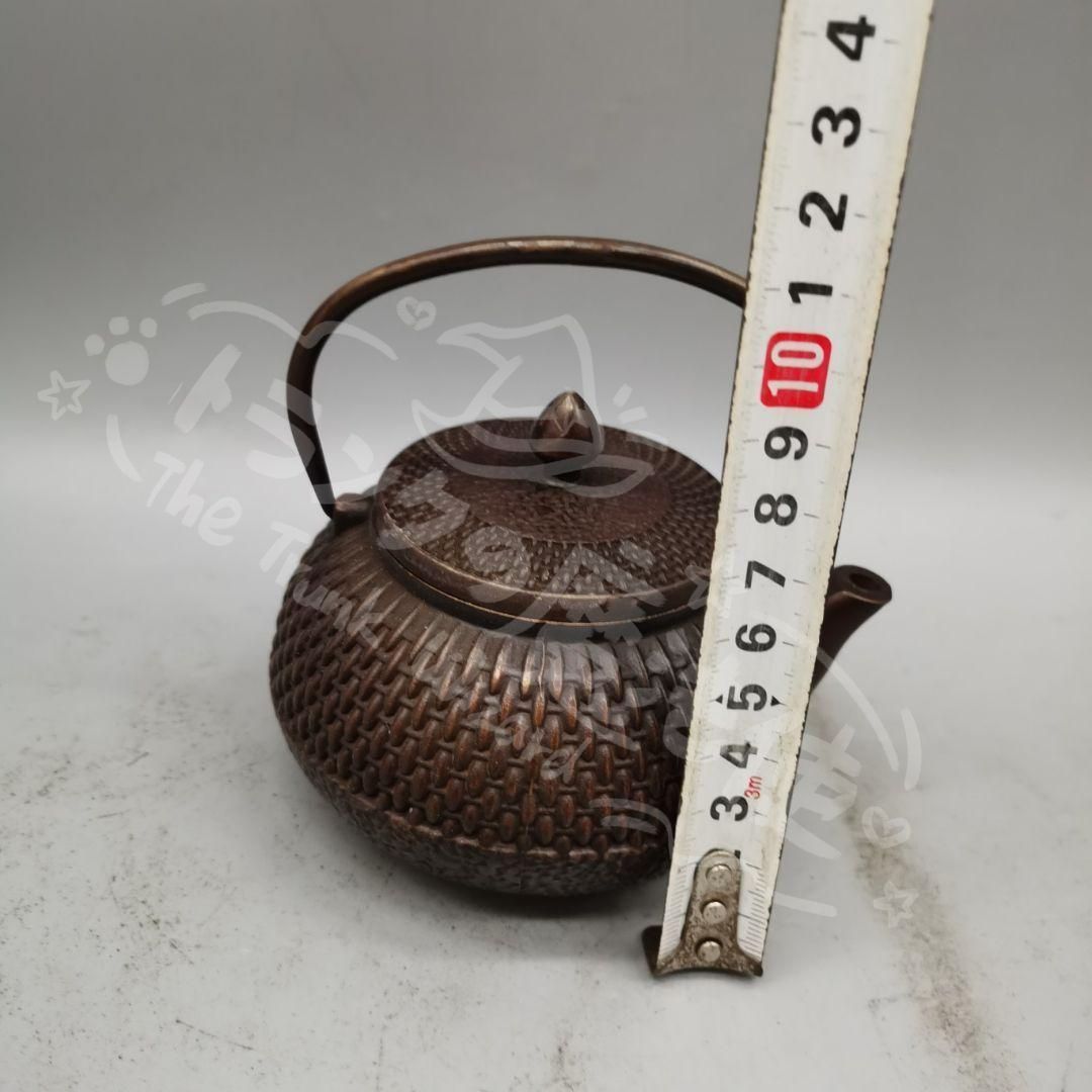 新年ギフト銅製 禅意茶壺 提梁壺 煎茶器 茶道具 工芸品 置物
