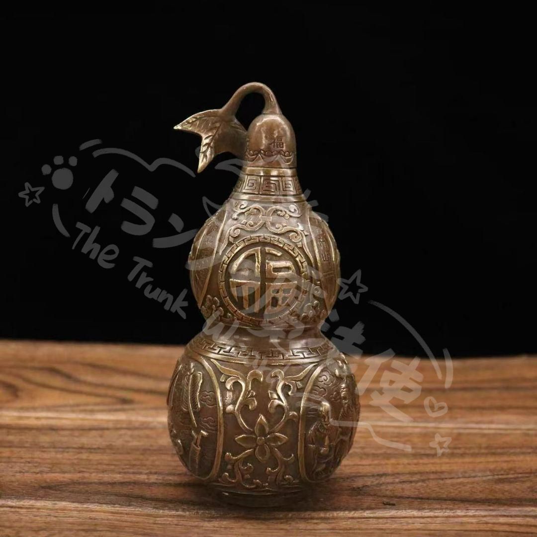 新年ギフト銅製 法器開口八仙瓢 事務室 応接間 玄関鎮宅辟邪 開運風水招財置物