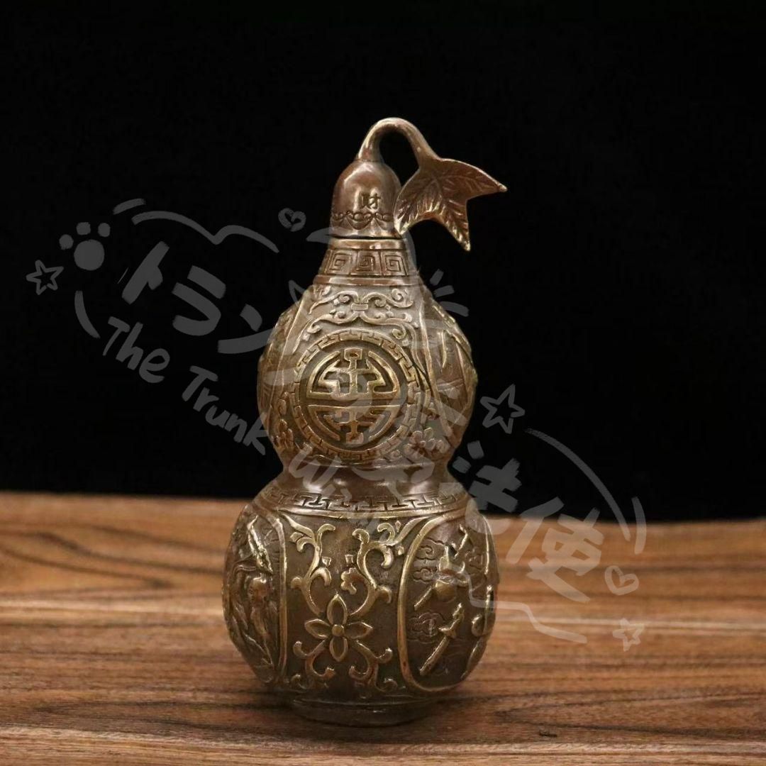 新年ギフト銅製 法器開口八仙瓢 事務室 応接間 玄関鎮宅辟邪 開運風水招財置物