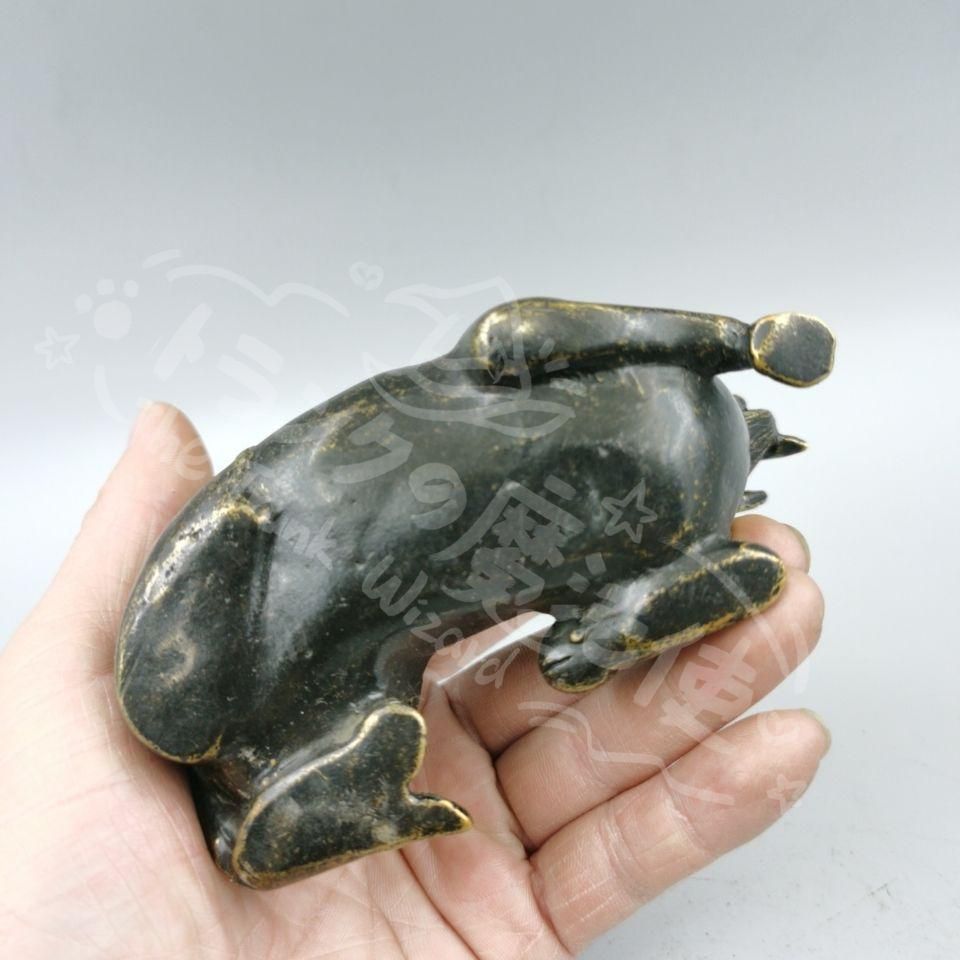 新年ギフト銅器 犀牛望月 装飾品 現代工芸品 美術品 置物CZW1207P575