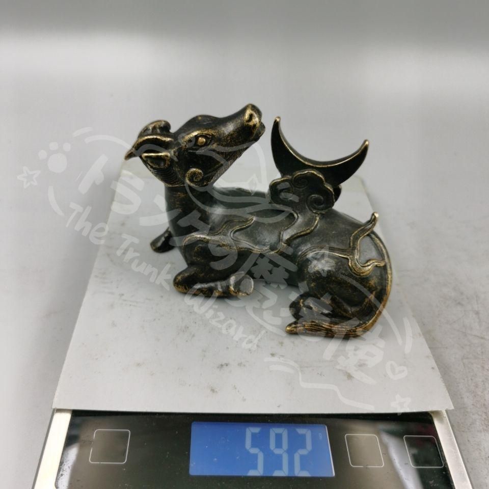 銅器  犀牛望月  装飾品 現代工芸品  美術品 置物 新年ギフト銅器 犀牛望月 装飾品 現代工芸品 美術品 置物CZW1207P575