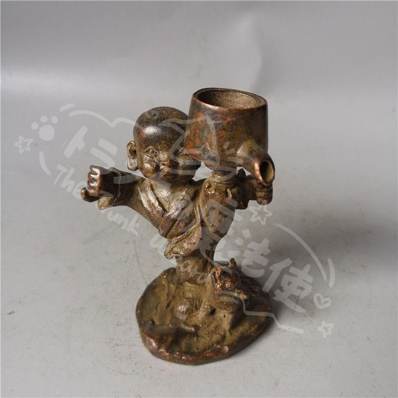 新年ギフト銅器 小坊主 倒流香炉 香挿 香託 茶道具 置物