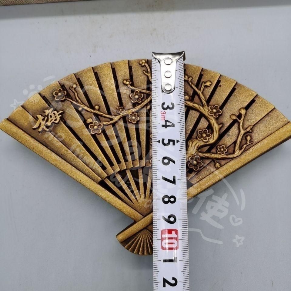 新年ギフト銅細工 梅の扇子香炉 香道具 装飾品 工芸品 美術品 置物